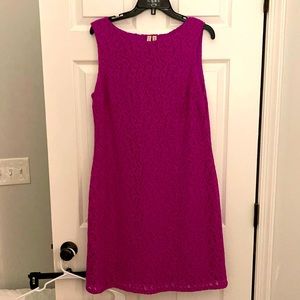 Madison magenta lace dress with stretch